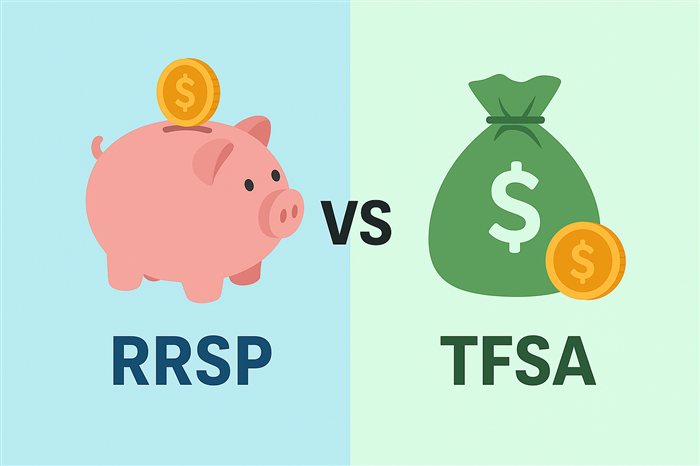 RRSP versus TFSA comparison graphic